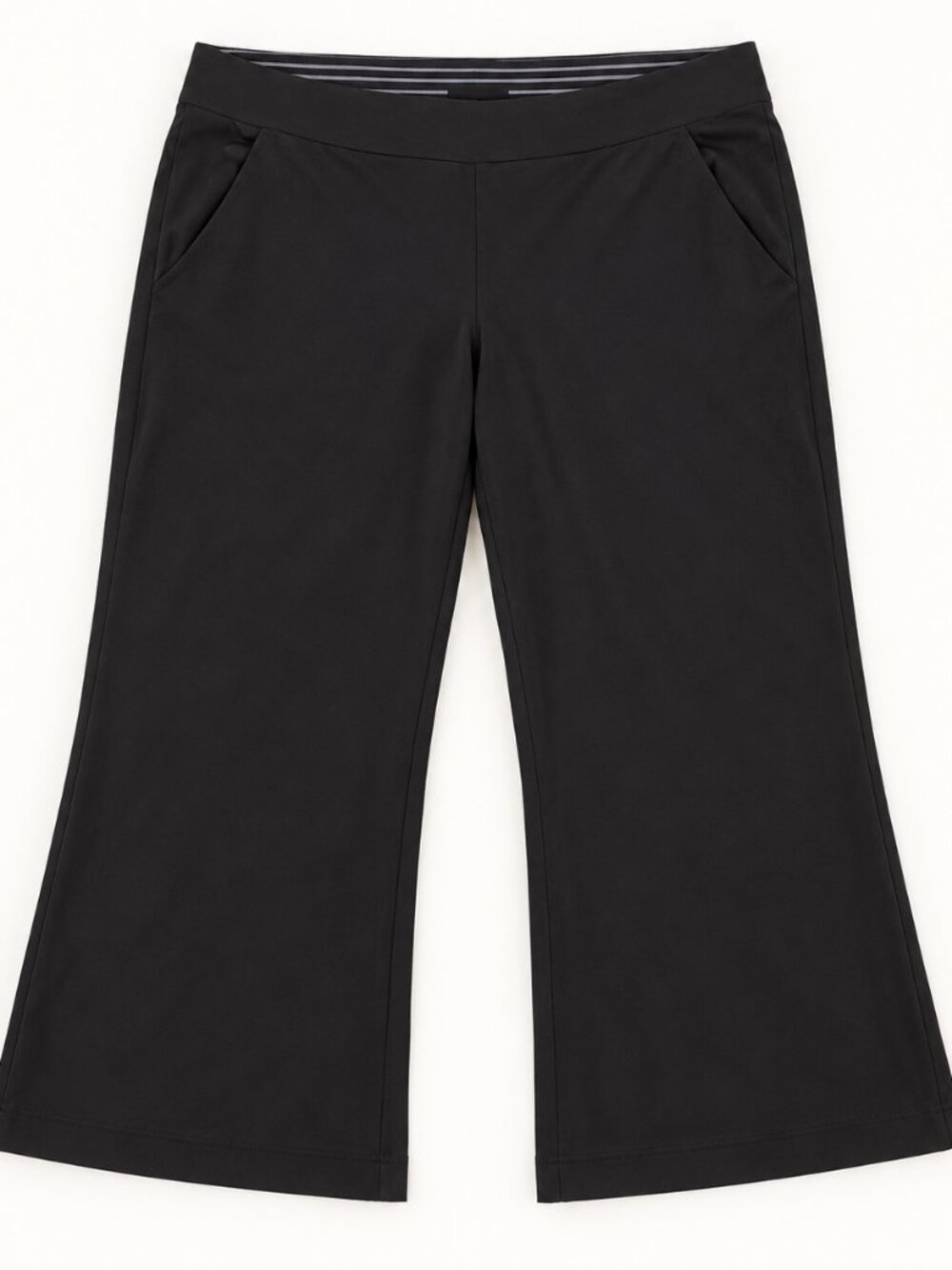 Athleta Black Cropped Flare Yoga Pants Size 4